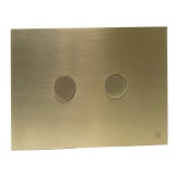 JTP Brushed Brass Metal Pneumatic Dual Flush Plate Cut Out